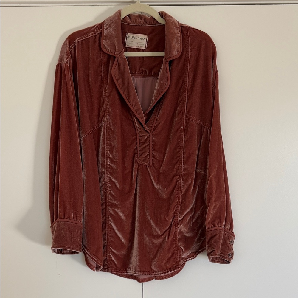 Free People We The Free Velvet Long Sleeve